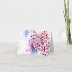 Sakura rosa sobre fondo de pintura