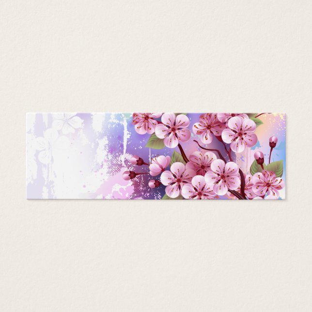 Sakura rosa sobre fondo de pintura (Frente)