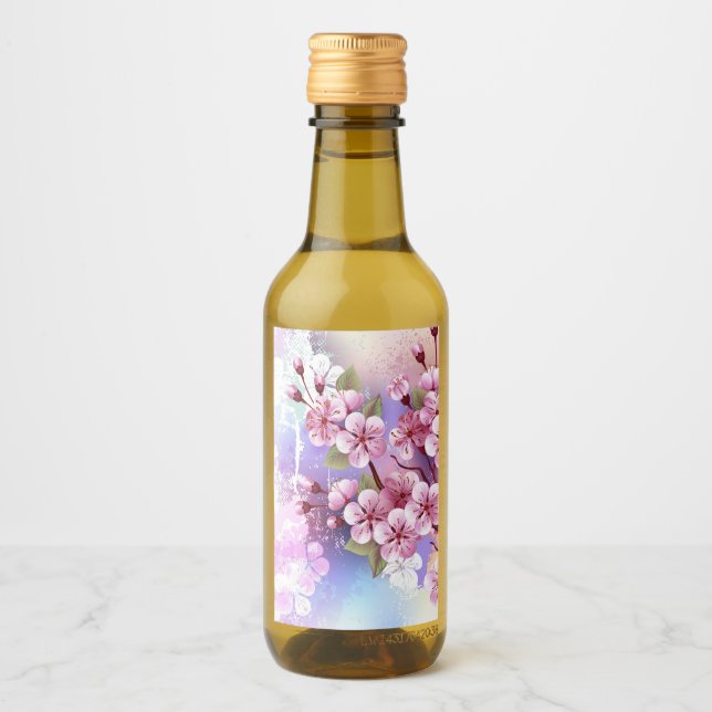 Sakura rosa sobre fondo de pintura (Anverso)