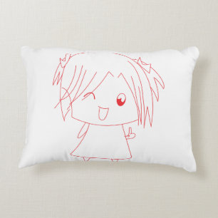Sakura sonríe almohada - Delicado vector Chica jap