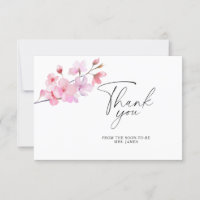 Sakura - tarjeta de agradecimiento a la ducha de n