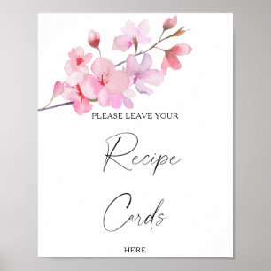Sakura - Tarjeta de receta aquí Póster