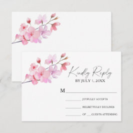 Sakura - Tarjeta de respuesta de bodas
