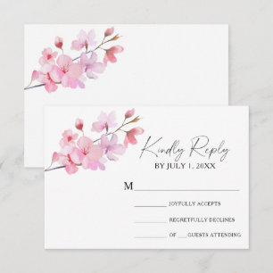 Sakura - Tarjeta de respuesta de bodas