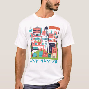 Sal de la etiqueta de venta de garaje de camiseta