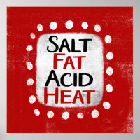Sal Grasa Ácido Calor Poster Arte Pared