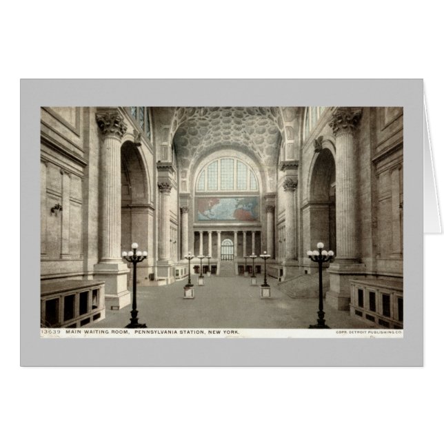 Sala de espera, Pennsylvania Station NY 1913 Vinta (Anverso (Horizontal))