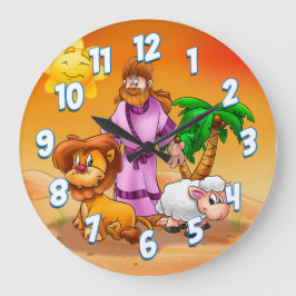 Sala de niños con reloj de pared de Jesús personal