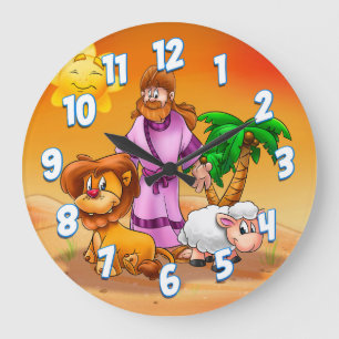 Sala de niños con reloj de pared de Jesús personal