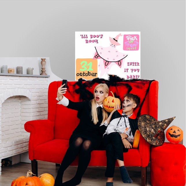 Sala infantil animada de Lil Boo con decoración pa (Lil Boo' Ghost Kids Room Pastel Halloween Décor Poster Decorate for Halloween and Share your SCARE!)