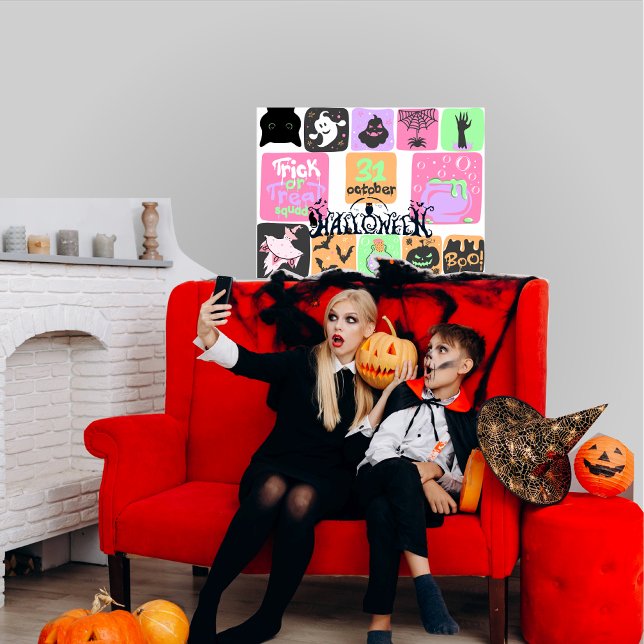 Sala para niños con decoración Ghost Boo Pink Past (Ghost Boo Pink Pastel Halloween Decor Kids Room Poster Decorate for Halloween and Share your SCARE!)