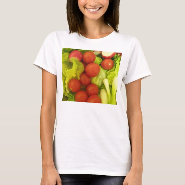 Salada Vegetales Damas Camiseta (Anverso)