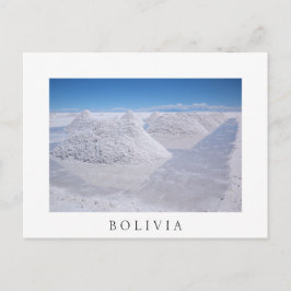 Salar de Uyuni pilas de sal postal de frontera bla