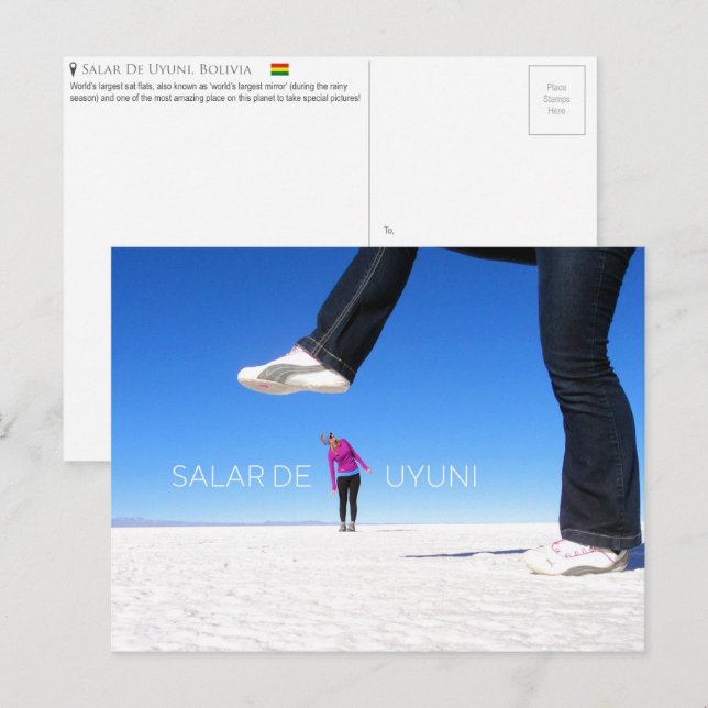 Salar De Uyuni, postal de Bolivia (Anverso / Reverso)