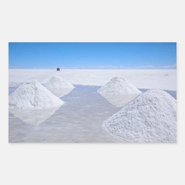 Salar de Uyuni Salar plancha pegatinas rectangular (Anverso)
