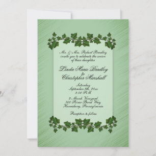 Sale de la invitación a la boda de verano verde