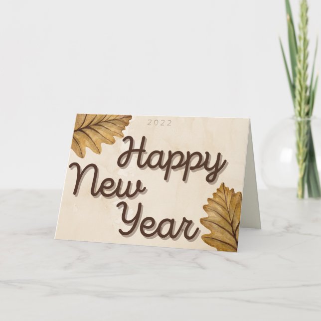 Sale de la tarjeta de Año Nuevo Feliz (Anverso)