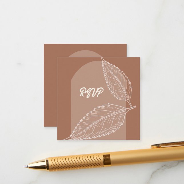 Sale de la tarjeta de gabinete Mocha Boda QR (Anverso/Reverso In Situ)