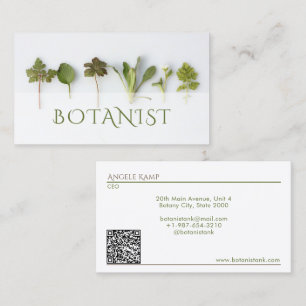 Sale de la tarjeta de visita botánica