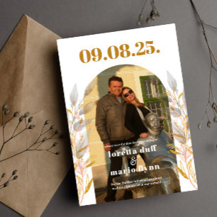 Sale del arco fotográfico Guardar la invitación de