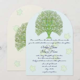 Sale la invitación a la boda de un árbol de amor d
