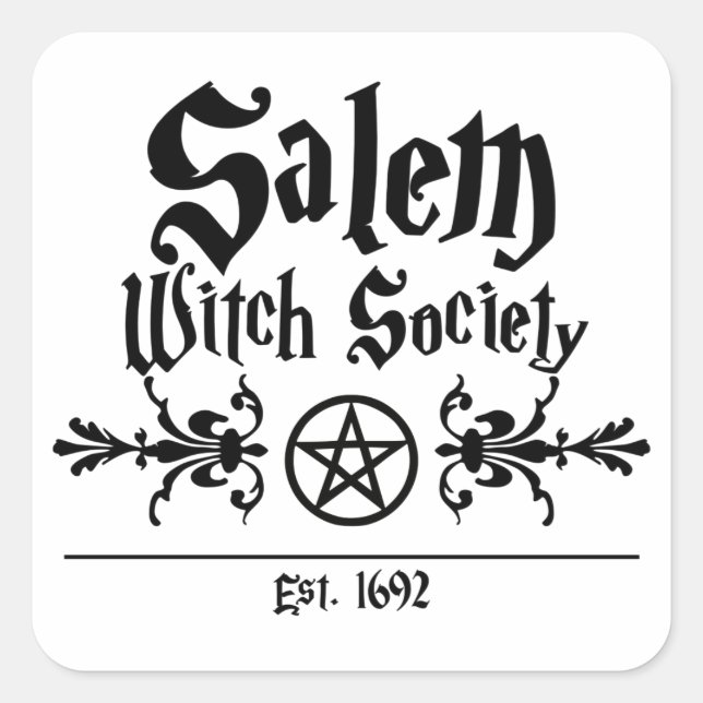 Salem Witch Society Pegatina (Anverso)