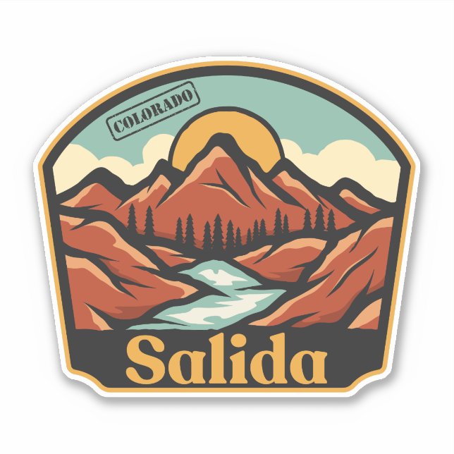 Salida, Colorado Pegatina (Anverso)