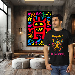 Salida de esta vibrante camiseta de arte pop