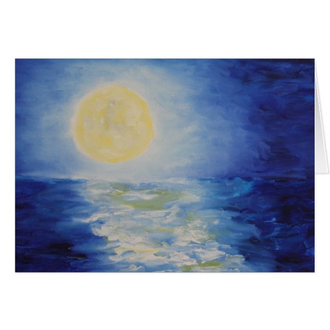 Salida de la luna sobre la pintura del lago (Anverso (Horizontal))