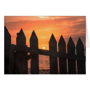 Salida del sol a través de la cerca de A