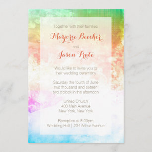 Salida del sol de la invitación de la boda del