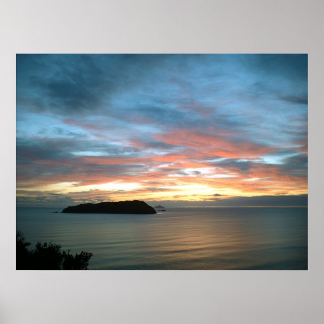 Salida del sol de los posters de Nueva Zelanda (Frente)