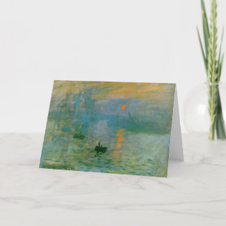 Salida del sol de Monet que pinta Notecards