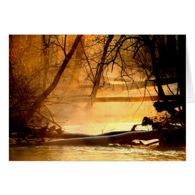 Salida del sol en el lago y el río Mad Huffman (Anverso (Horizontal))