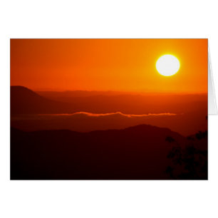 Salida del sol en las montañas del Cumberland