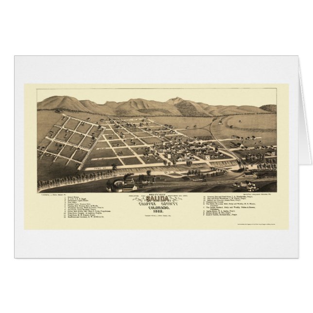 Salida, mapa panorámico del CO - 1882 (Anverso (Horizontal))