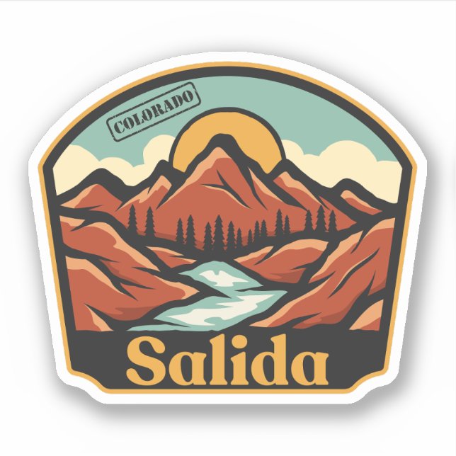 Salida, Pegatina de Colorado (Anverso)