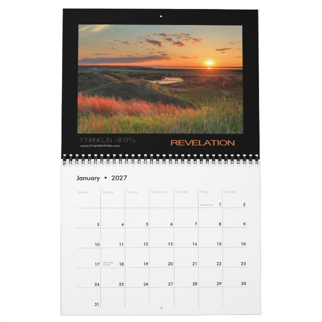 Salidas del sol y calendario de las puestas del (Jan 2027)