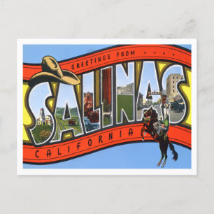 Salinas, California, postal de las grandes letras 