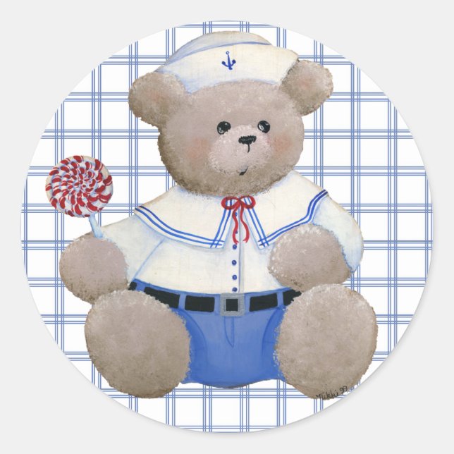 Salior Bear Pegatina (Anverso)