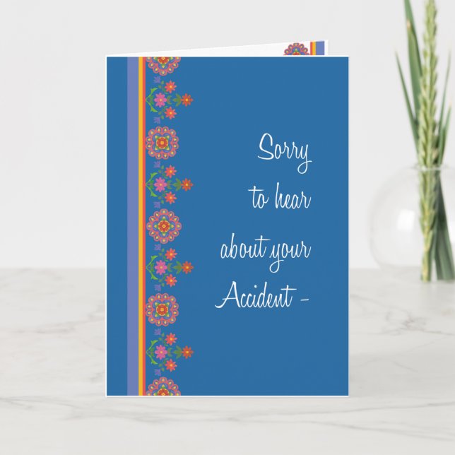 Salir bien con la tarjeta de accidente Rangoli Bor (Anverso)