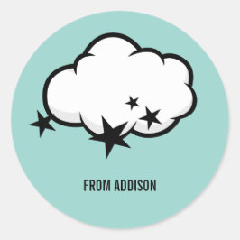 Salir de este Pegatina de San Valentín de la nube