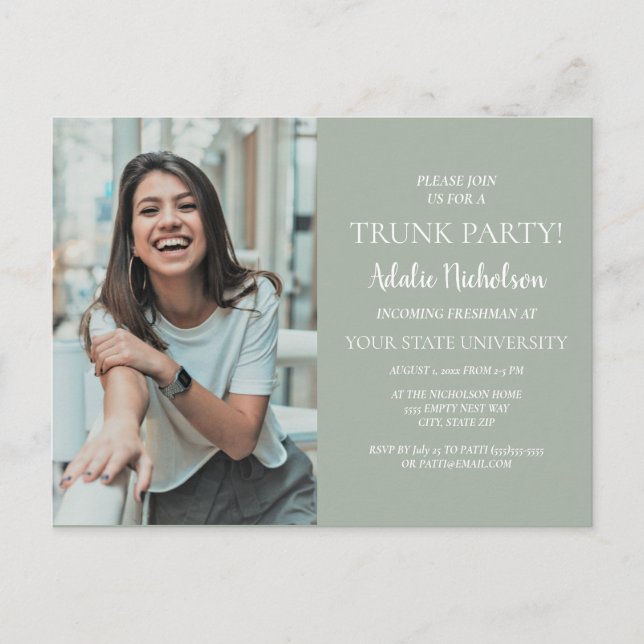 Salir para la tarjeta postal de fotos de Fiesta de (Anverso)