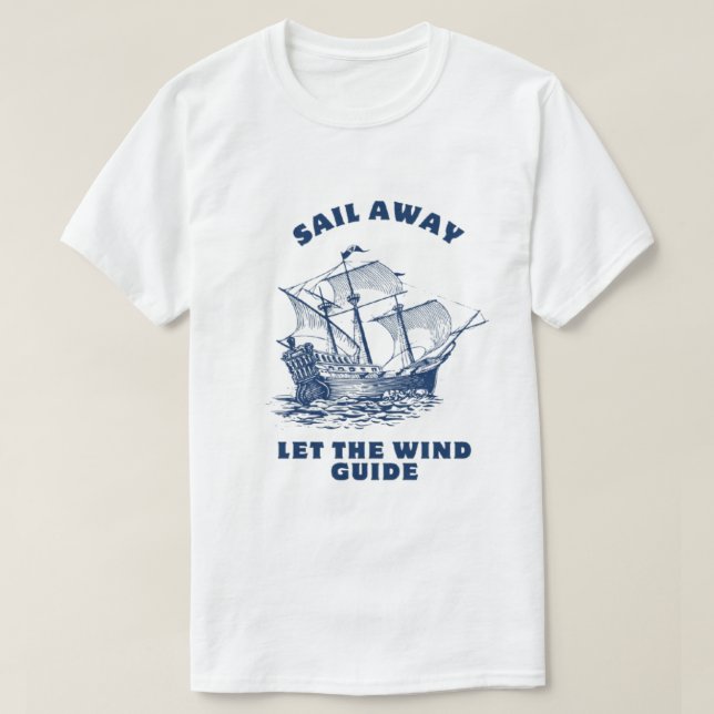 Salir y dejar la camiseta de la guía del viento (Diseño del anverso)