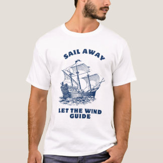 Salir y dejar la camiseta de la guía del viento