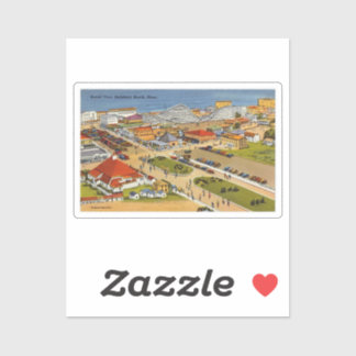 Salisbury Beach Vintage Postcard Pegatina