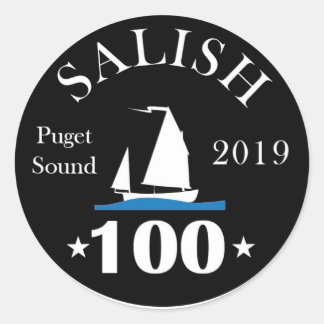Salish 100 pegatinas de 3 pulgadas (hoja de seis)