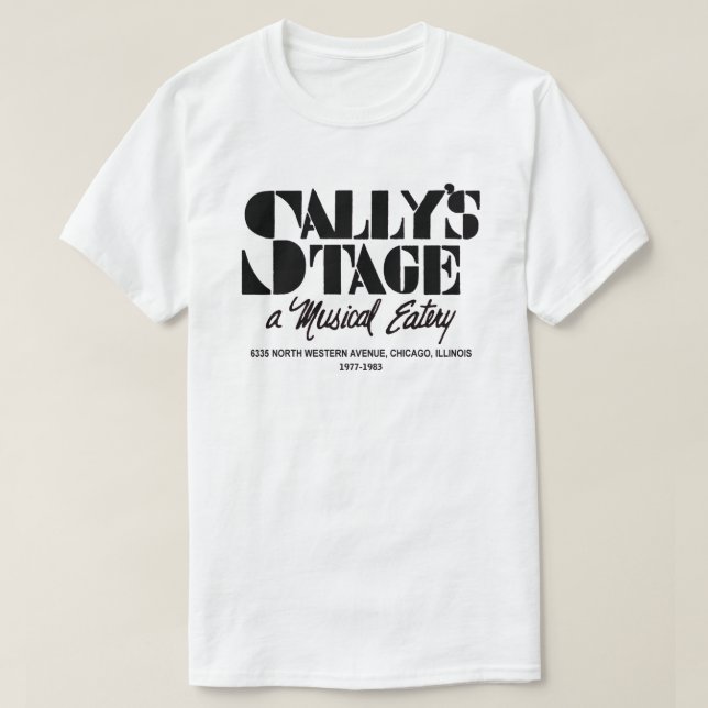 Sally's Stage Restaurant, Chicago, camiseta IL (Diseño del anverso)