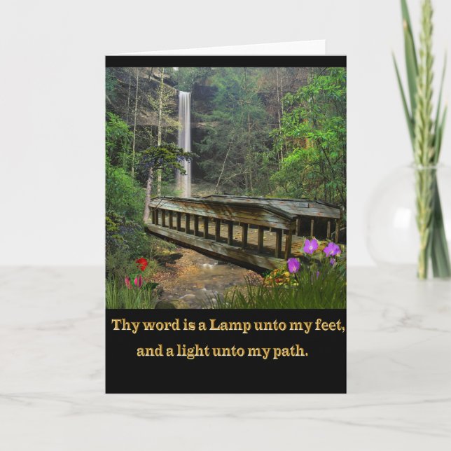 Salmo 119 tarjeta cristiana (Anverso)