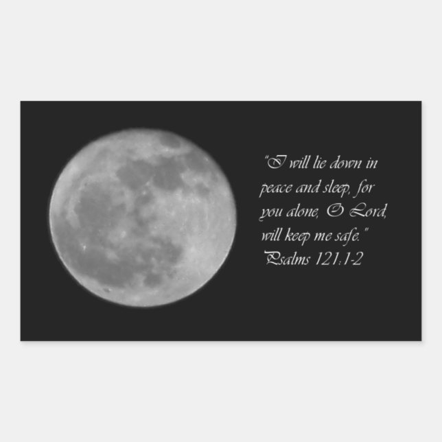 Salmo 121:1-2 Pegatina Moon Christian (Anverso)